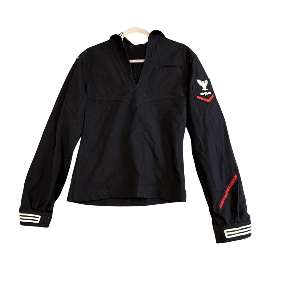 Coates Brothers Clothing Jumper Mens 38L Blue Wool US Navy Dress Uniform Sailor‎